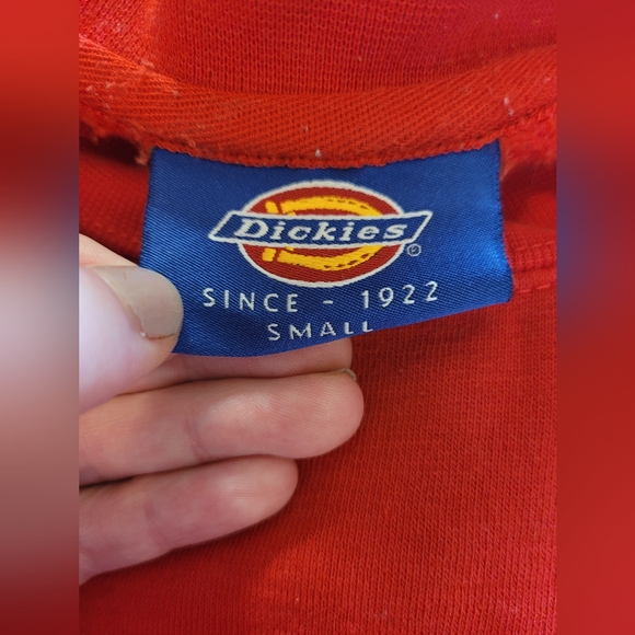 Dickies Y2k Red Crewneck Sweatshirt Horseshoe Logo - S - Picture 4 of 8